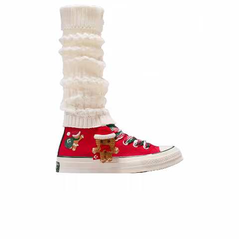 Converse Chuck 70 High 'X-Mas Gingerbread & Knit Sock - Red'