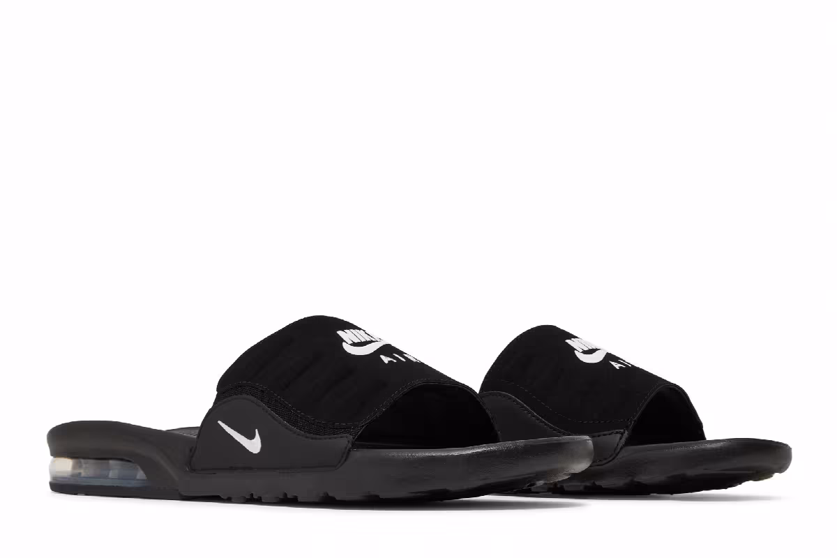 Nike Air Max Camden Slide Black White, view 9