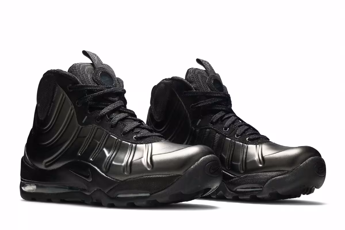 Nike Air Bakin Posite Triple Black, view 9