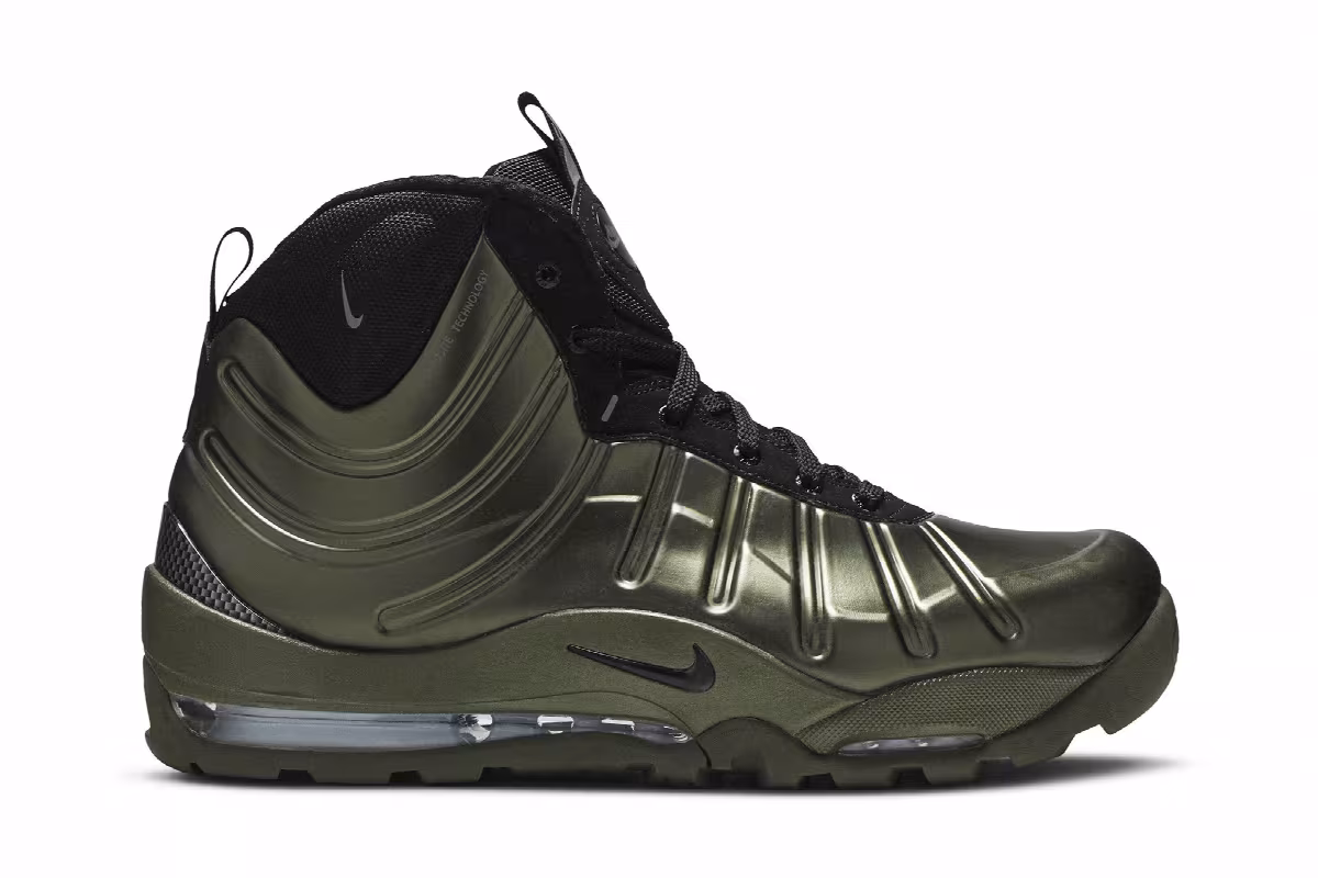 Nike Air Bakin Posite Medium Olive, view 2