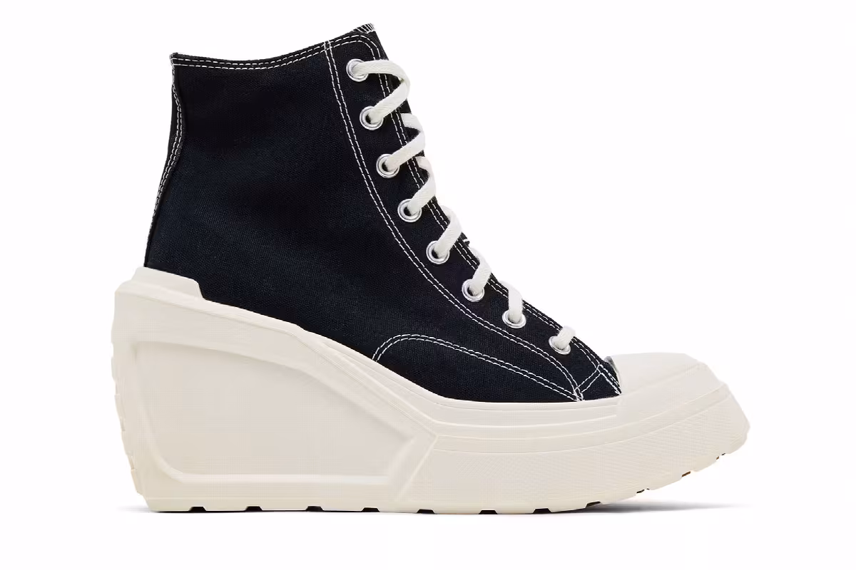 Converse Women's Chuck 70 De Luxe Wedge Black Egret, view 2