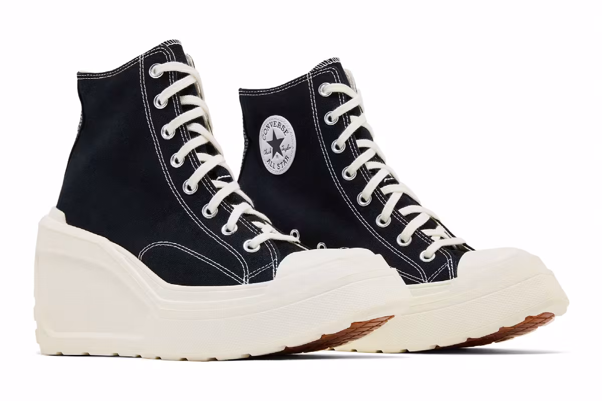 Converse Women's Chuck 70 De Luxe Wedge Black Egret, view 9
