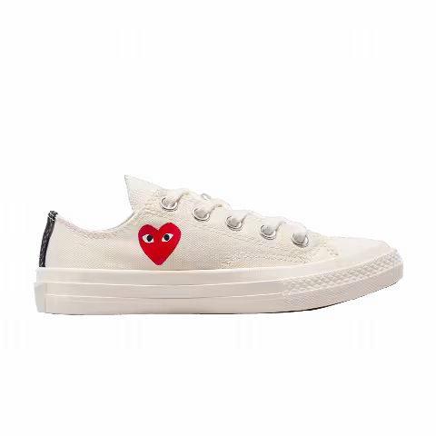 Comme des Garçons PLAY x Converse Chuck 70 Low PS 'Single Heart - Milk'