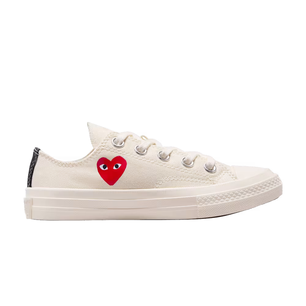 Comme des Garçons PLAY x Converse Chuck 70 Low PS Single Heart - Milk