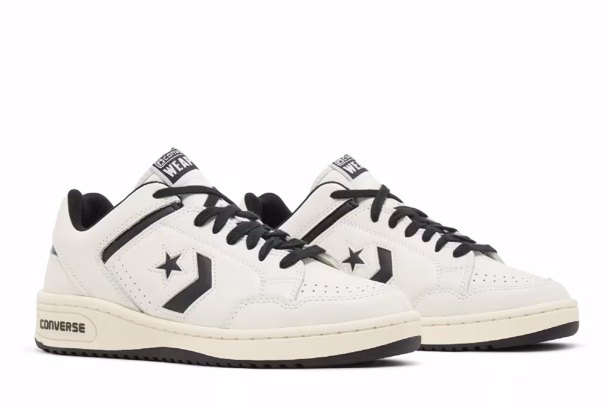Converse Weapon Low Old Money Pack - White Black, view 9