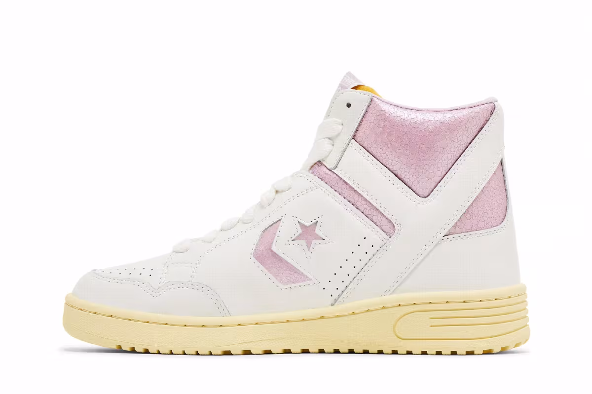 Shai Gilgeous-Alexander x Converse Weapon High Vintage White Winsome Orchid, view 4