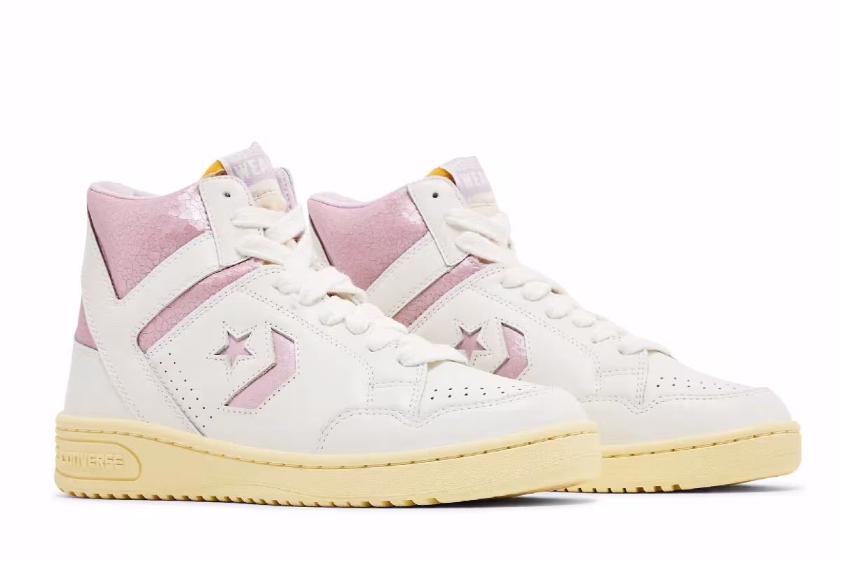 Shai Gilgeous-Alexander x Converse Weapon High Vintage White Winsome Orchid, view 9
