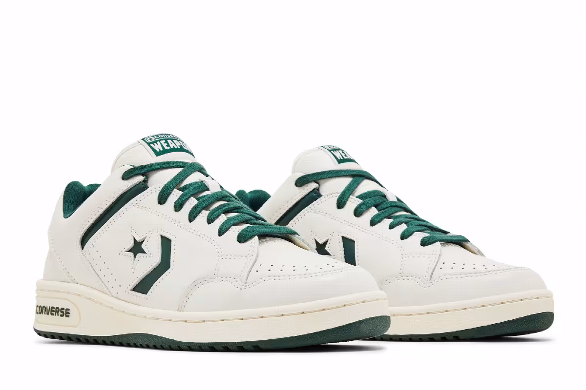 Converse Weapon Low Green Envy Vintage White, view 9