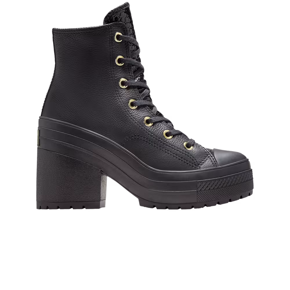 Converse Women's Chuck 70 De Luxe Heel Platform High Black Light Gold