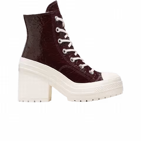 Converse Wmns Chuck 70 De Luxe Heel High 'Crinkle Leather - Bloodstone'