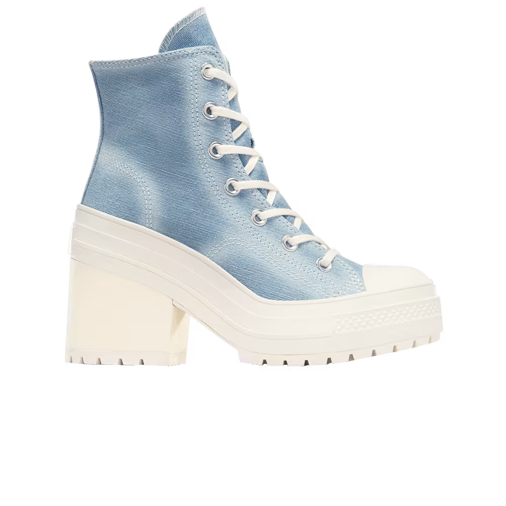 Converse Women's Chuck 70 De Luxe Heel High Distressed Navy Denim