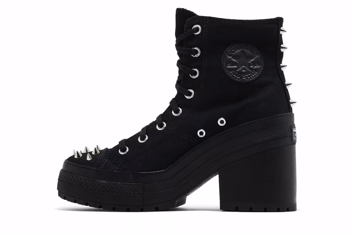 Converse Women's Chuck 70 De Luxe Heel Platform High Studded - Black, view 4