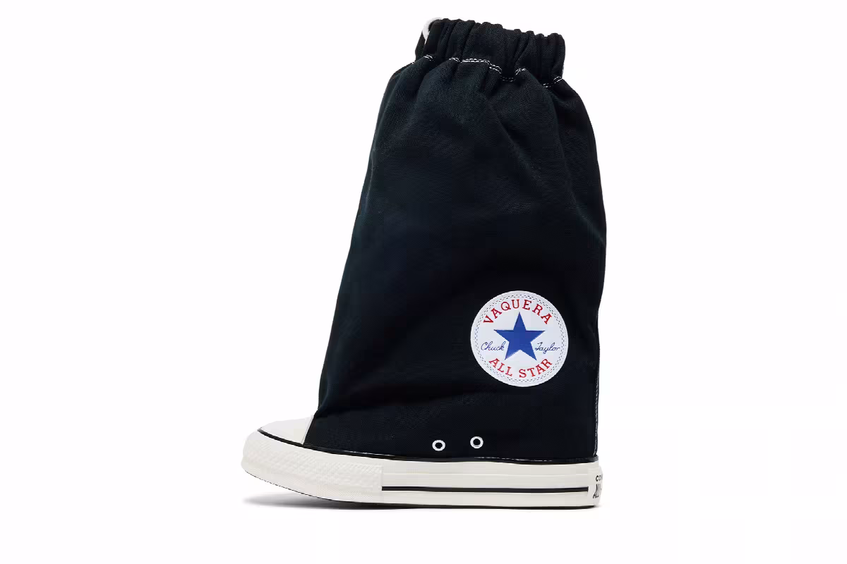Vaquera x Converse Women's Chuck Taylor All Star XHi Slouch Wedge Black, view 4