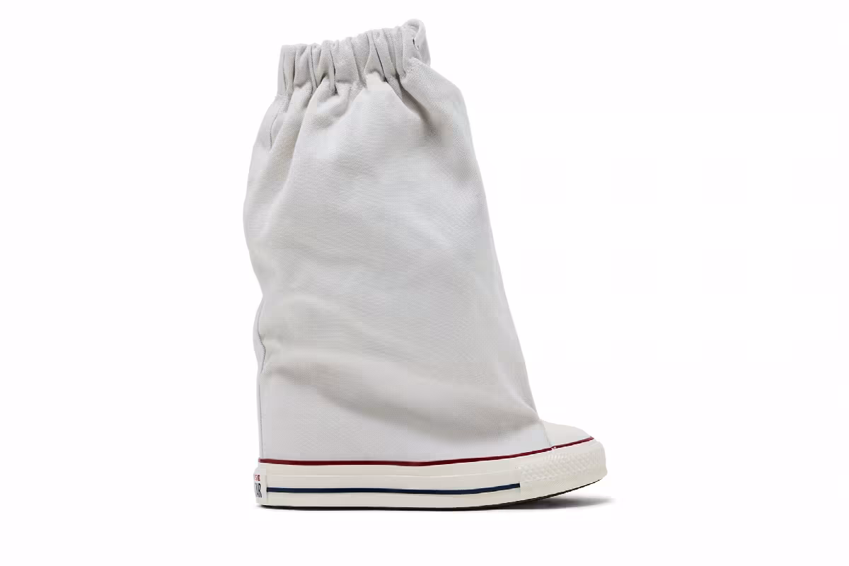 Vaquera x Converse Women's Chuck Taylor All Star XHi Slouch Wedge White, view 2