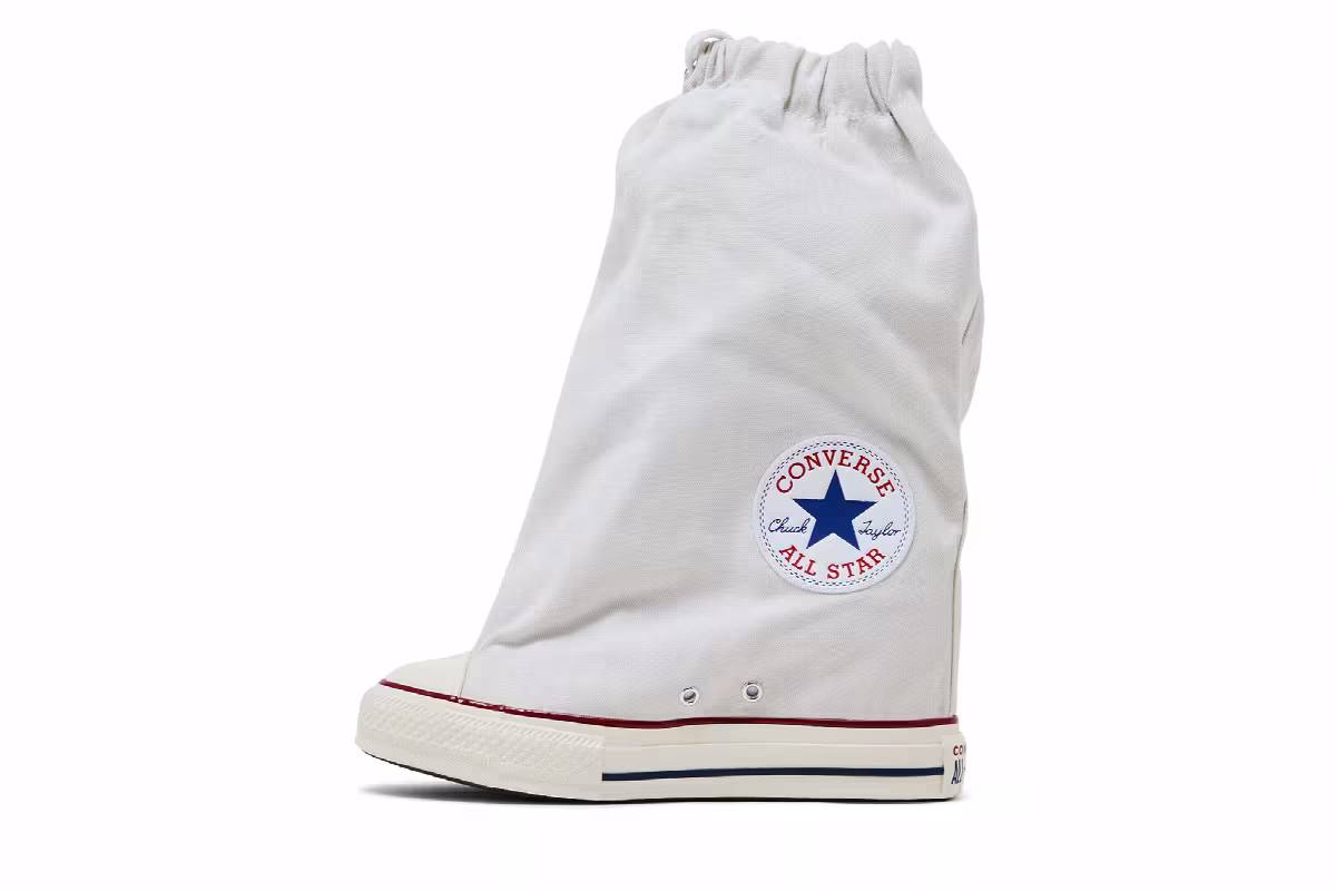 Vaquera x Converse Women's Chuck Taylor All Star XHi Slouch Wedge White, view 4