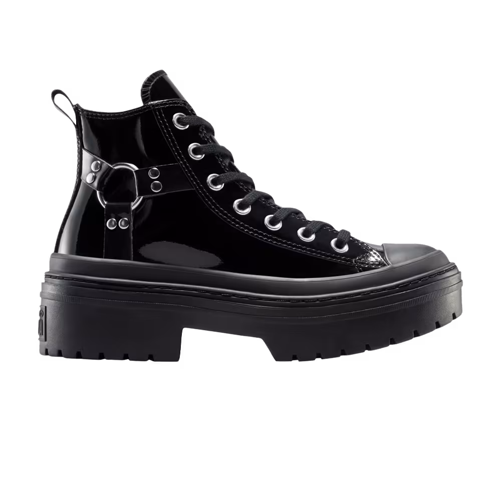 Converse Women's Chuck Taylor All Star Lugged Heel Platform High Black Patent