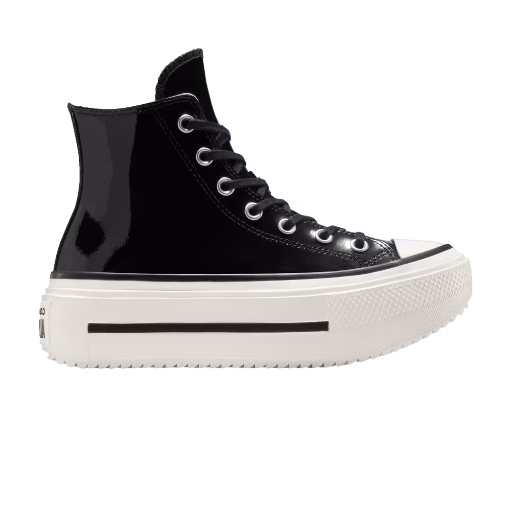 Converse Women's Chuck Taylor All Star Lift Double Stack Platform High Black Patent Leather