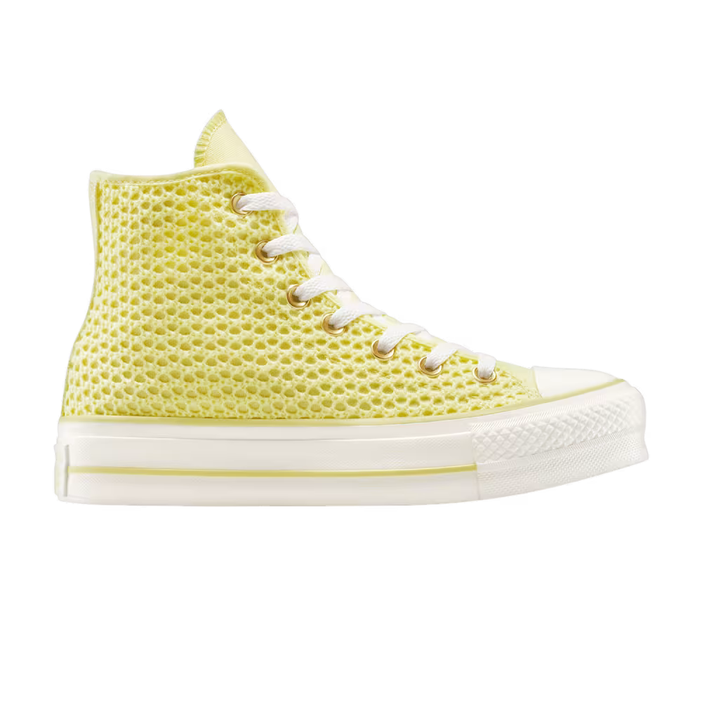Converse Women's Chuck Taylor All Star Lift Platform Knit High Lemon Slushy