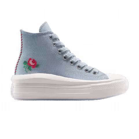 Converse Wmns Chuck Taylor All Star Move Platform High 'Cross Stitch Roses'