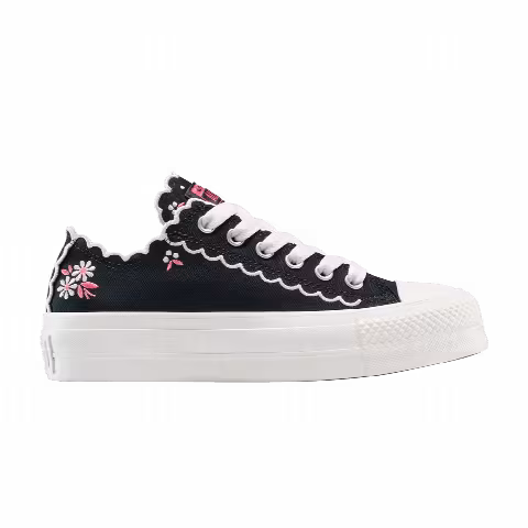 Converse Wmns Chuck Taylor All Star Lift Platform Low 'Embroidered Flowers - Black'