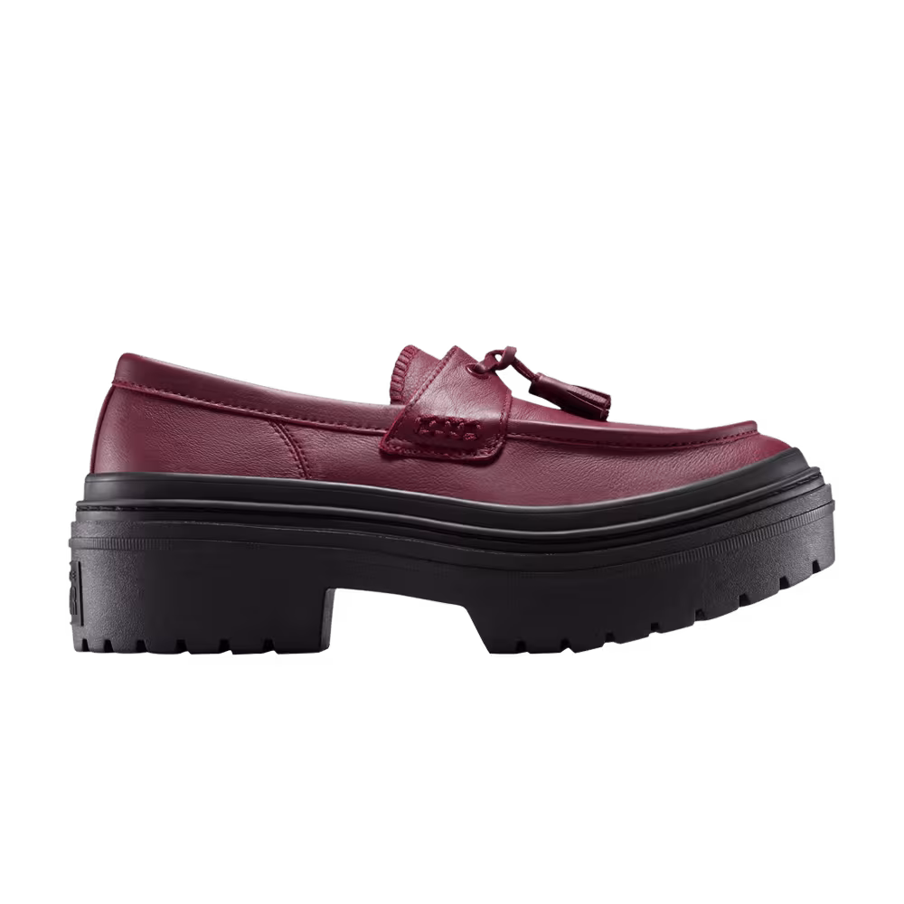 Converse Women's Chuck Taylor All Star Lugged Heel Loafer Platform Low Deep Bordeaux