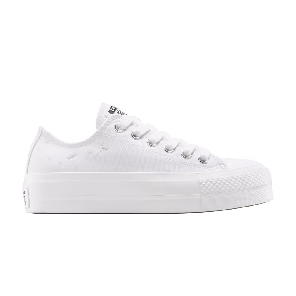 Converse Women's Chuck Taylor All Star Lift Platform Low Embroidered Flowers