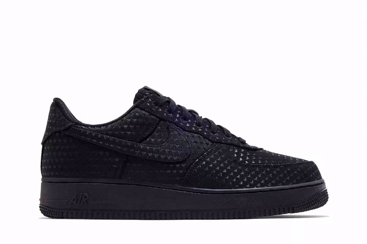 Nike Women's Air Force 1 Low Valentine's Day Triple Black 2026, view 2