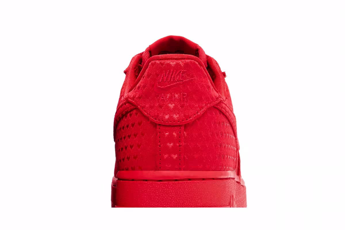 Nike Women's Air Force 1 Low Valentine's Day University Red 2026, view 8