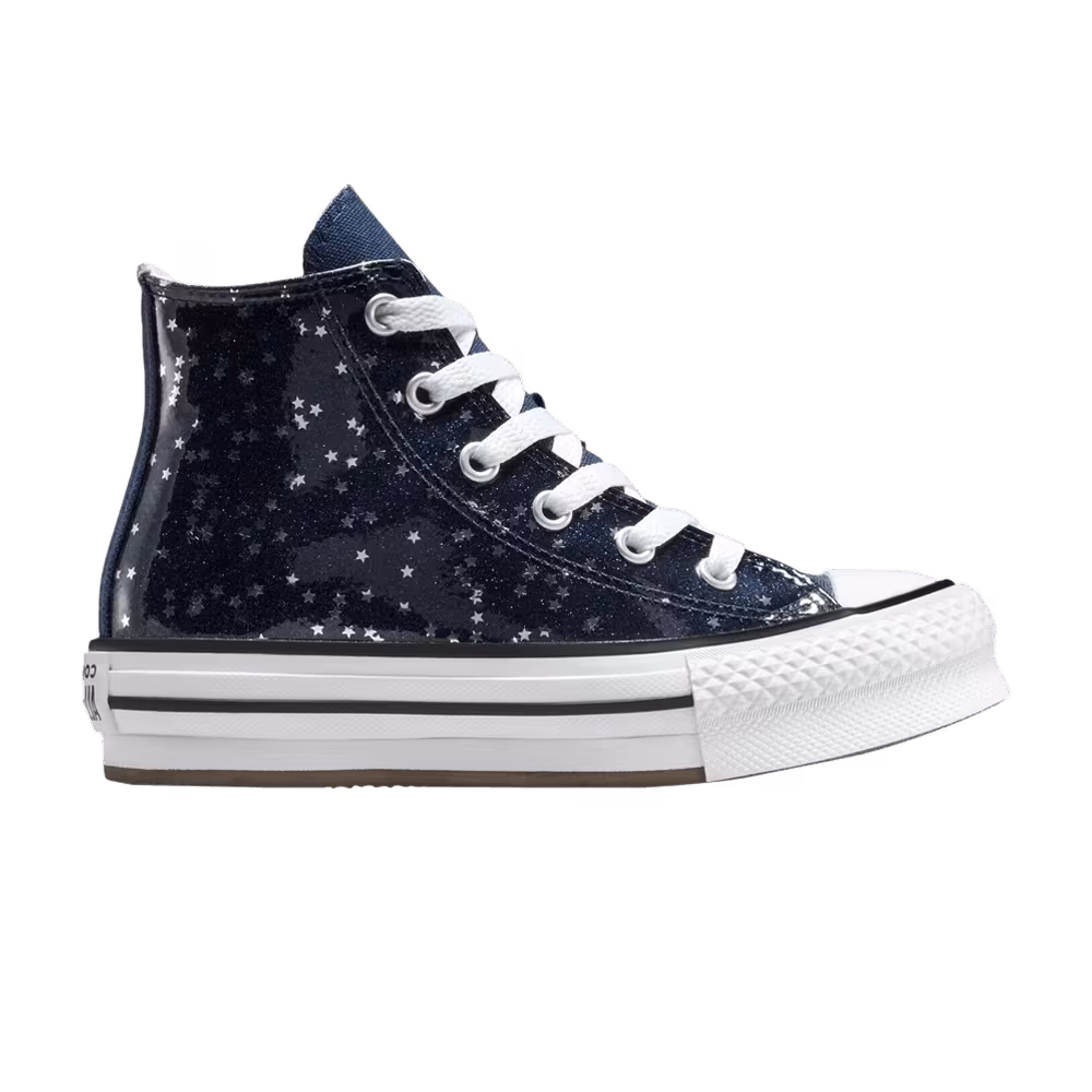 Converse Chuck Taylor All Star EVA Lift Platform High PS Navy Star Glitter