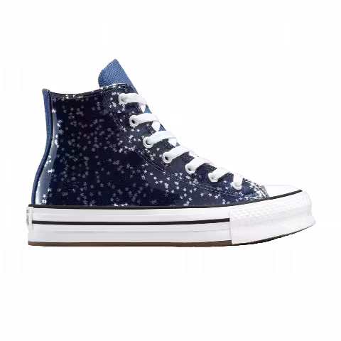 Converse Chuck Taylor All Star EVA Lift Platform High GS 'Navy Star Glitter'