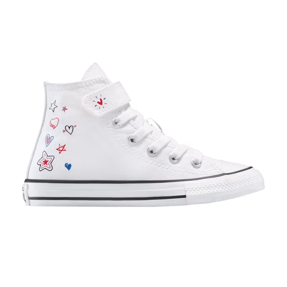Converse Chuck Taylor All Star EasyOn High PS Doodles - White Pink Frosting
