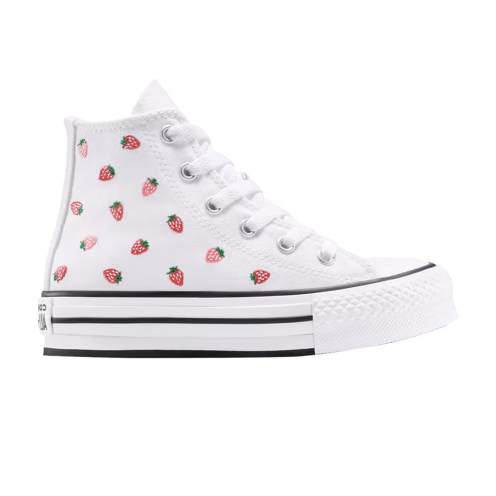 Converse Chuck Taylor All Star EVA Lift Platform High PS Embroidered Strawberries