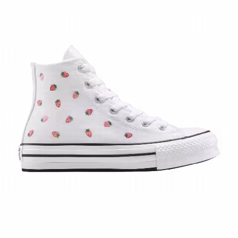 Converse Chuck Taylor All Star EVA Lift Platform High GS 'Embroidered Strawberries'