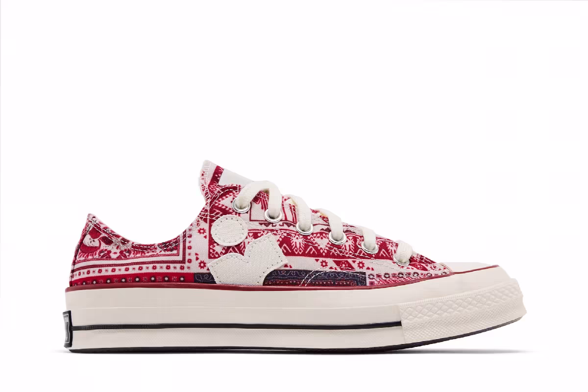 Isabel Marant x Converse Women's Chuck 70 Low Red Bandana Scarf, view 2