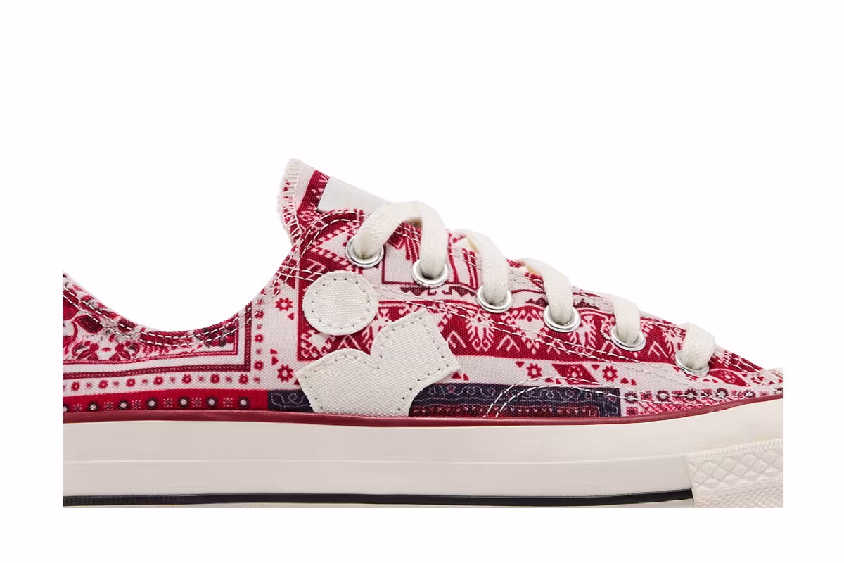 Isabel Marant x Converse Women's Chuck 70 Low Red Bandana Scarf, view 3