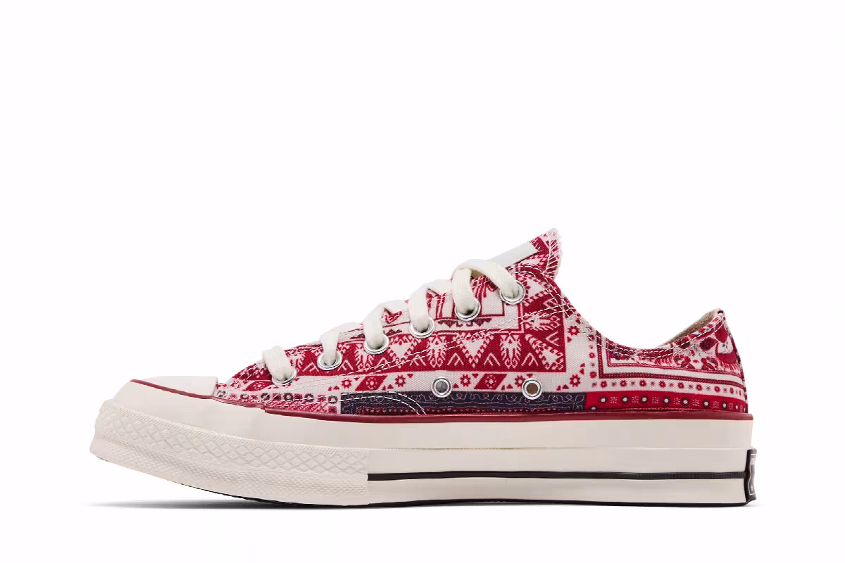 Isabel Marant x Converse Women's Chuck 70 Low Red Bandana Scarf, view 4
