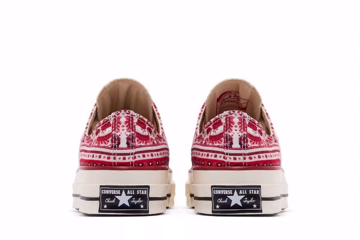 Isabel Marant x Converse Women's Chuck 70 Low Red Bandana Scarf, view 7
