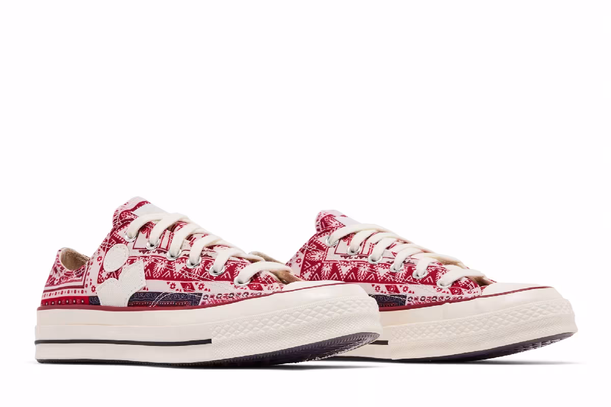 Isabel Marant x Converse Women's Chuck 70 Low Red Bandana Scarf, view 9