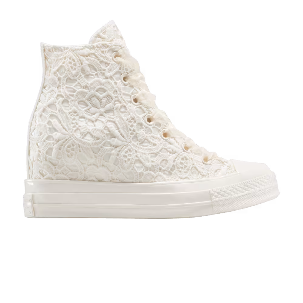 Converse Women's Chuck 70 Wedge Platform High Crocheted Satin