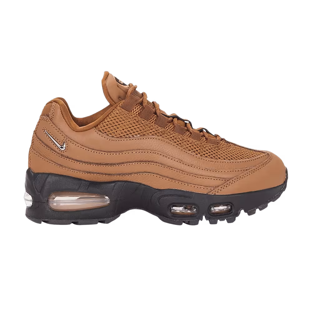 Nike Women's Air Max 95 Big Bubble Light British Tan Jewel Swoosh