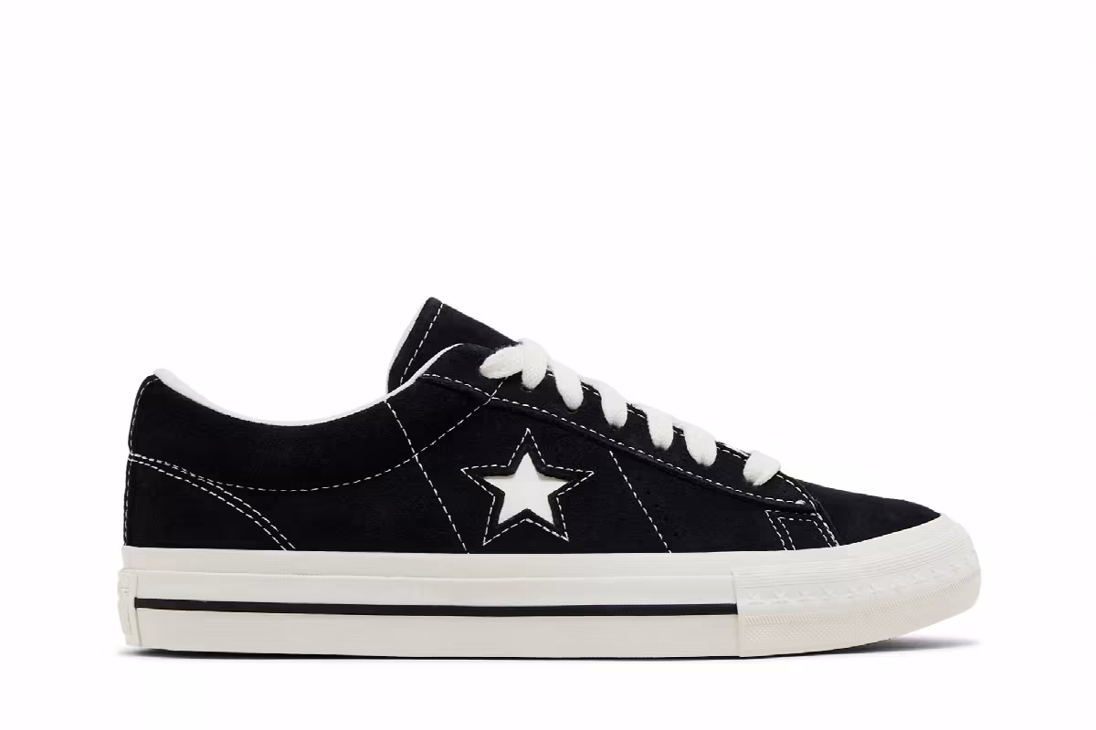 Converse One Star 95 Low Black Vintage White, view 2