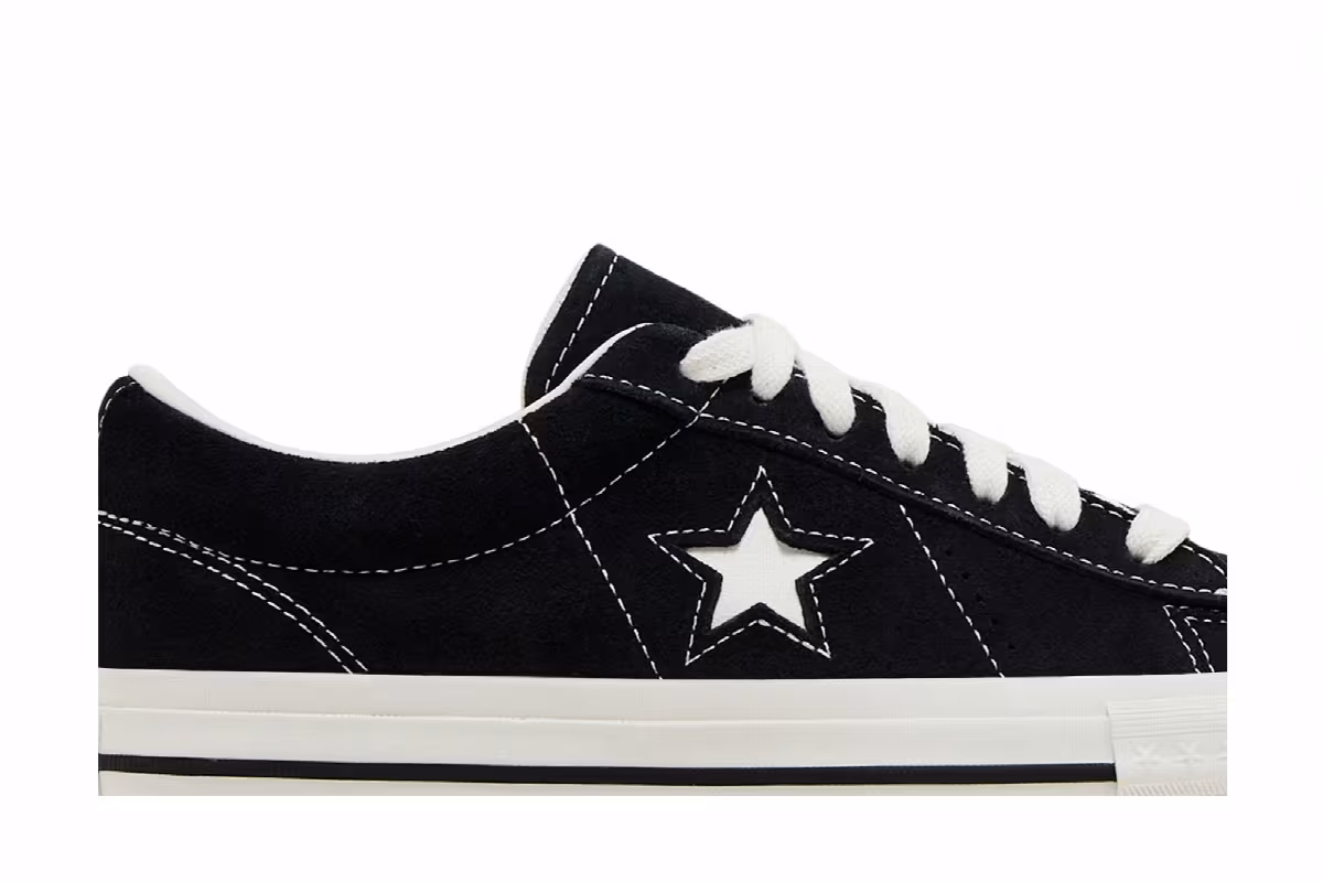 Converse One Star 95 Low Black Vintage White, view 3