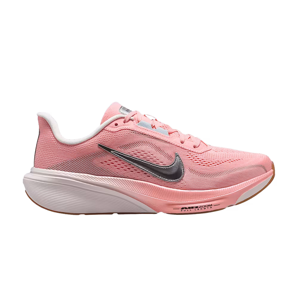 Nike Women's Pegasus 42 Road Bleached Coral Off Noir Metallic Silver Summit White