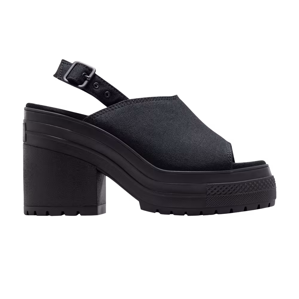 Converse Women's Chuck 70 De Luxe Heel Platform Sandal Triple Black