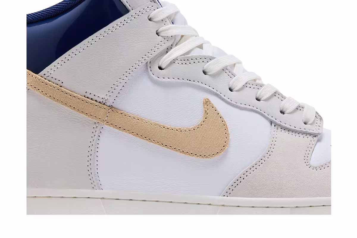 Beyond x Nike SB Dunk High White Ivory Sand Dune, view 3
