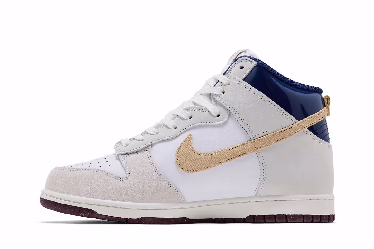 Beyond x Nike SB Dunk High White Ivory Sand Dune, view 4