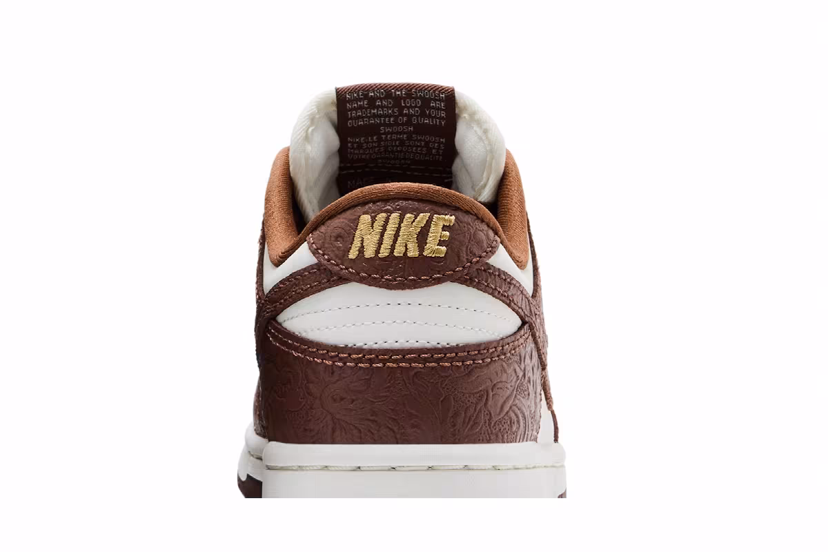 Nike Women's Dunk Low Sail Metallic Gold, view 8
