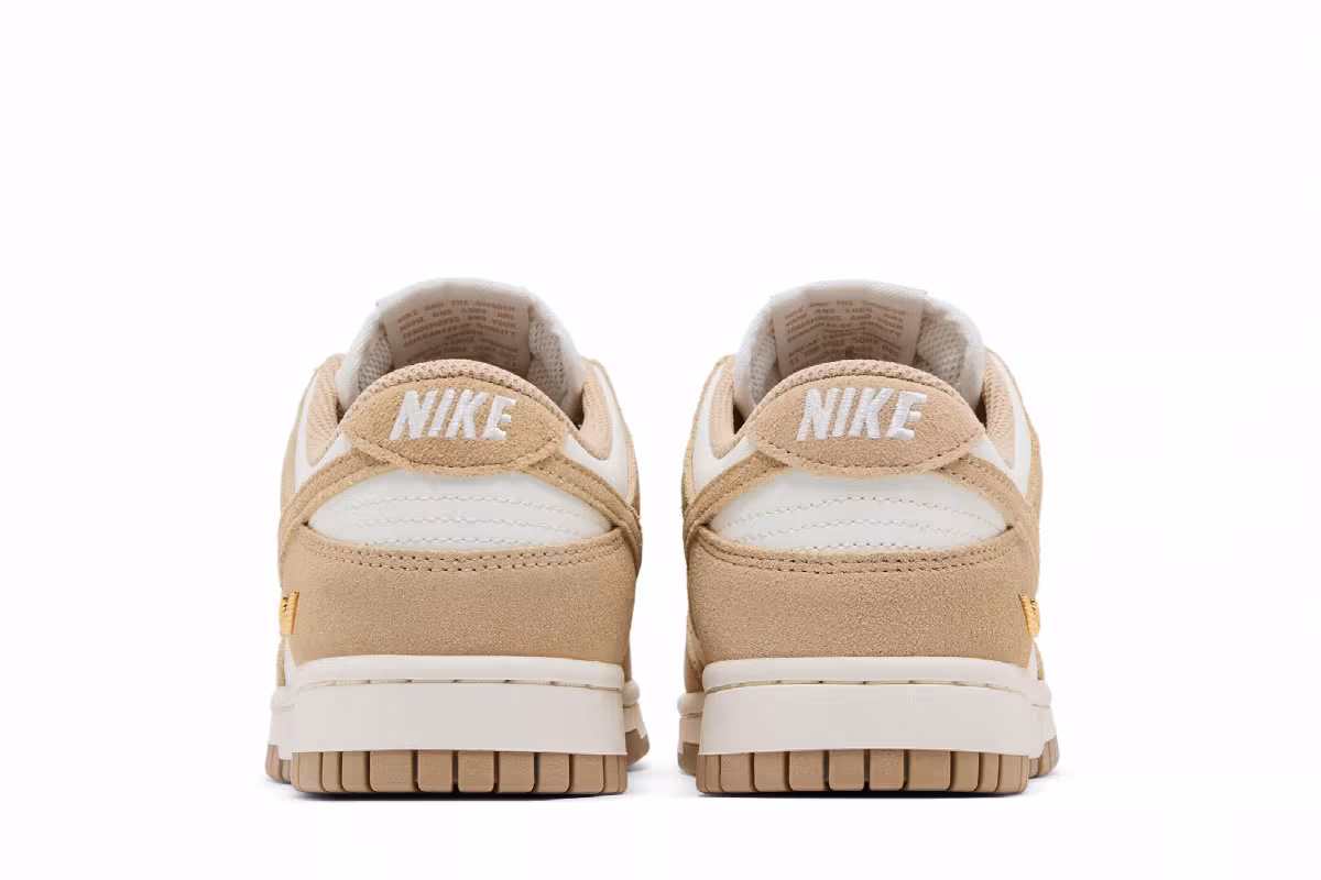 Nike Women's Dunk Low Sail White Metallic Gold, view 7