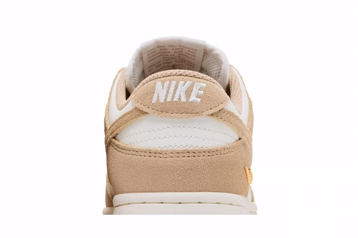Nike Women's Dunk Low Sail White Metallic Gold, view 8