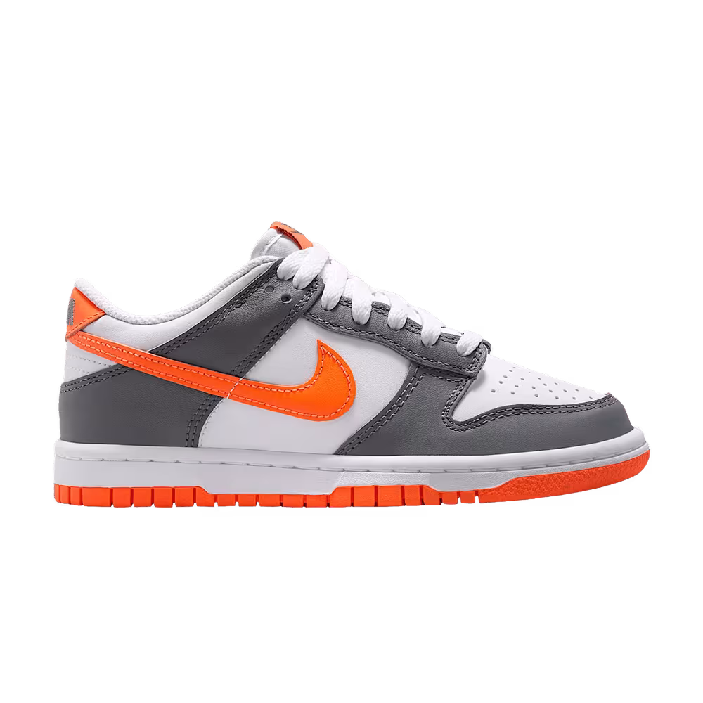 Nike Dunk Low GS White Smoke Grey Total Orange